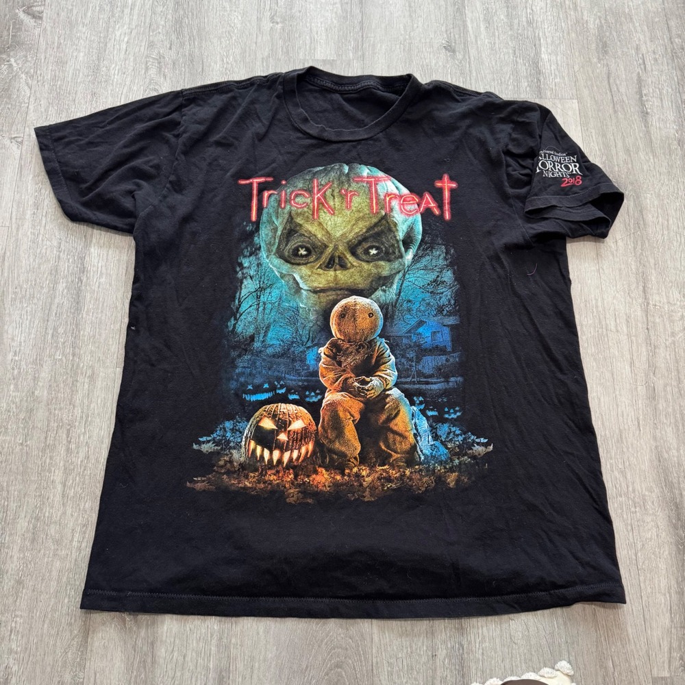 Universal Studios Halloween Horror Nights 2018 Trick r Treat Sam Graphic T-Shirt